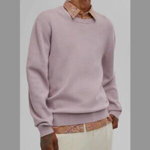 Mode of One Boxy Men's Regular Fit Crewneck Sweater Pale Elderberry Size XL